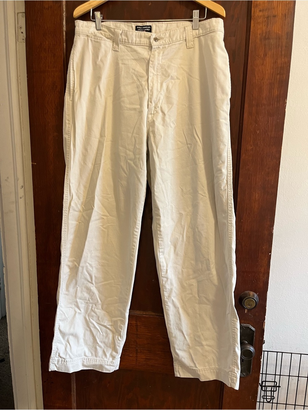 Polo Jeans Co Ralph Lauren Chino Pants Men's 36x34 Khaki/White